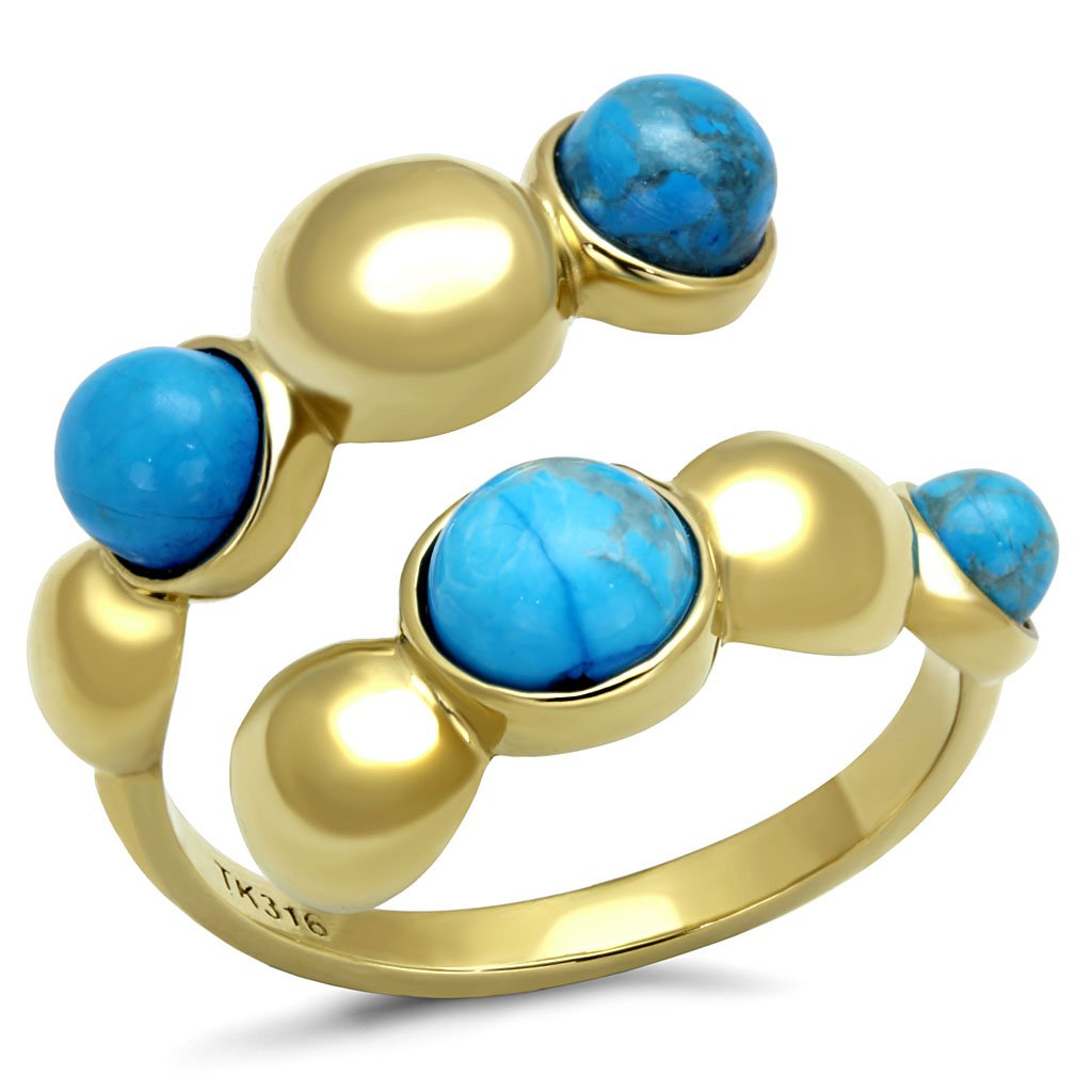Prsteň z ušľachtilej ocele Blue Sr3091 Veľkosť prsteňa: 52 (16,6 mm)
