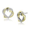 ocelove nausnice zlate srdiecka ea3153