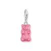 Thomas Sabo 2193-017-9 Silver Charm Gold Bears Pendant in Pink