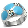 damsky ocelovy prsten s krystalmi sr0687