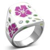 damsky ocelovy prsten s krystalmi sr0830