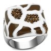 damsky ocelovy prsten s krystalmi sr0847