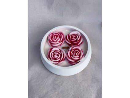 Svíčka v Keraflottu - malé růžičky