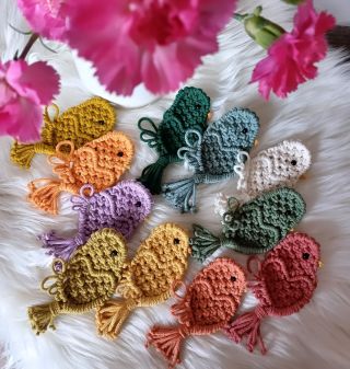 Přiletělo jaro v podobě macrame ptáčků 🐦 #jarnivibes #dekoracedobytu #macrame #tvorimradost #elvehandmade