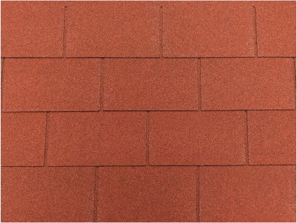 Asfaltový šindel Tegola ER Rectangular (Barva červená, Parametry Materiál: Modifikovaný asfalt, Varianta: Tegola ER Rectangular, Rozměr 1 000x340 mm)