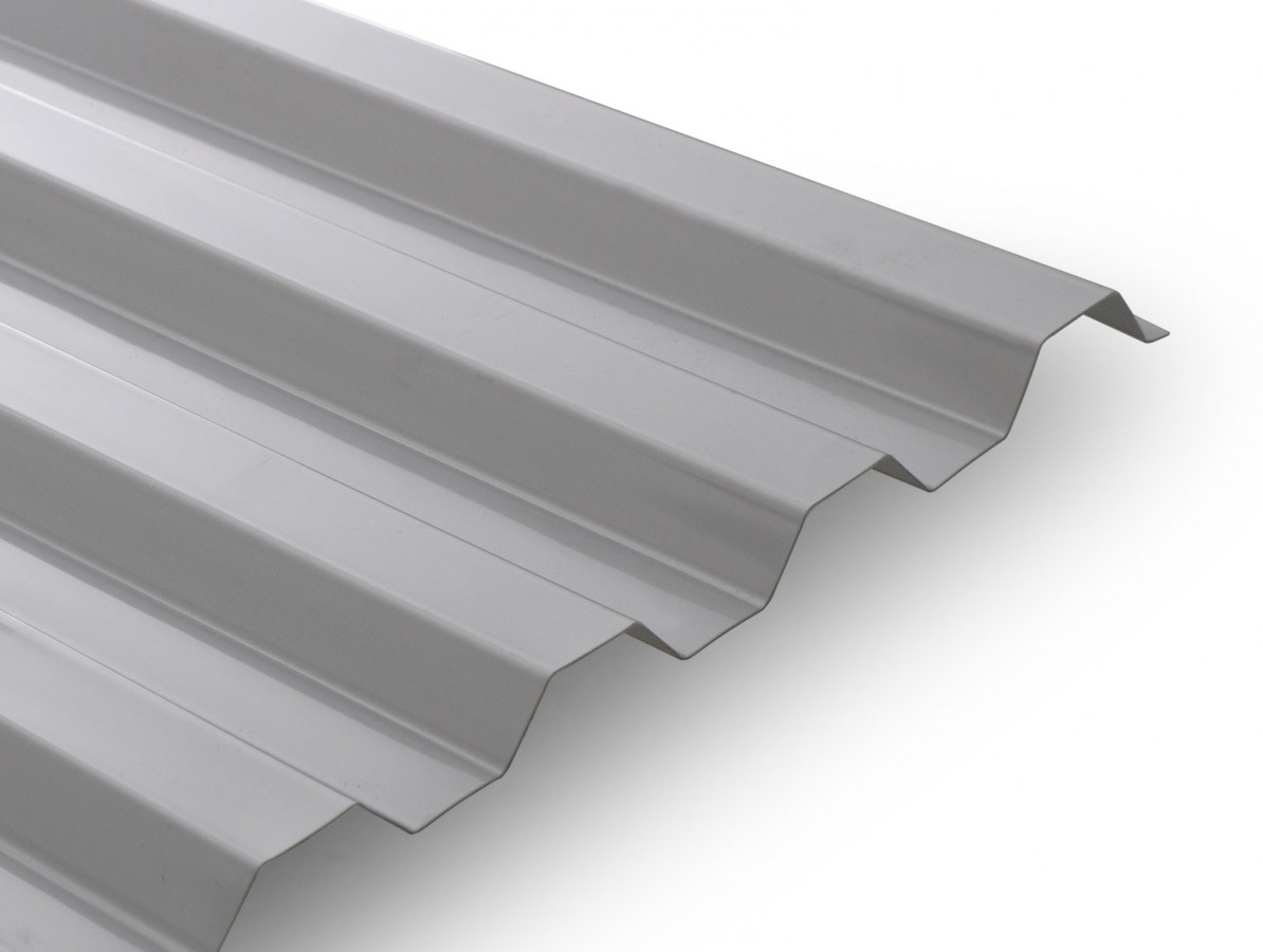 Polykarbonátová trapézová deska Guttagliss Makro SC, stříbrno-šedá Rozměr: 3000 x 1060 mm