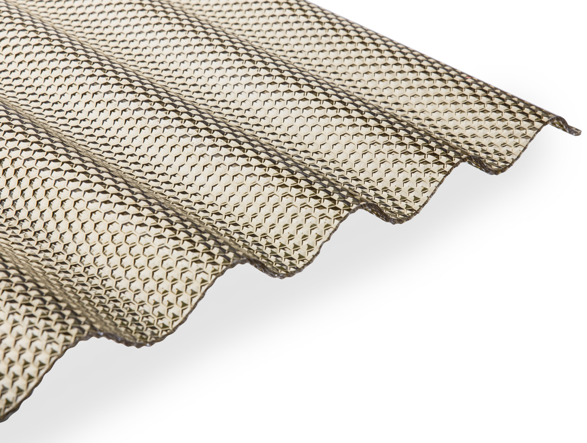 Polykarbonátová vlnitá deska Guttagliss WABE , bronz Rozměr: 2000 x 1050 mm