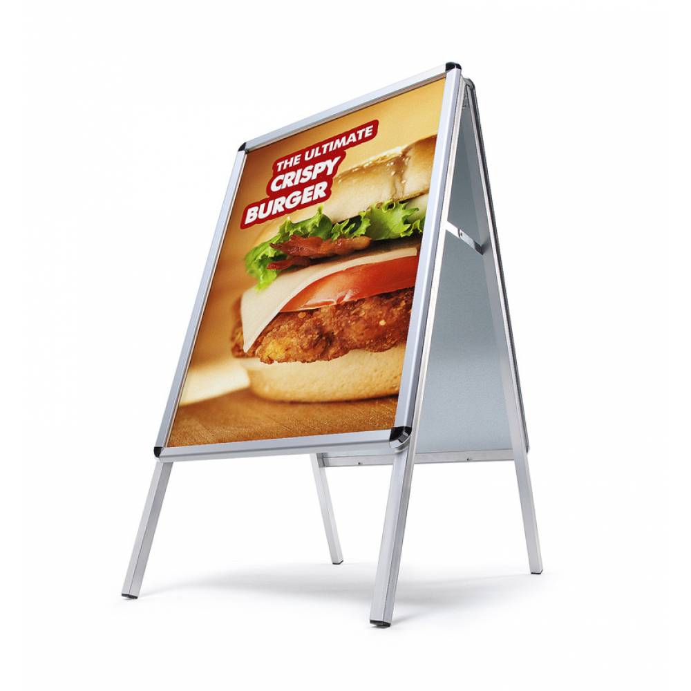 Reklamní áčko 500 x 700 mm Šířka profilu: 32 mm, Typ rohů: Oblý roh