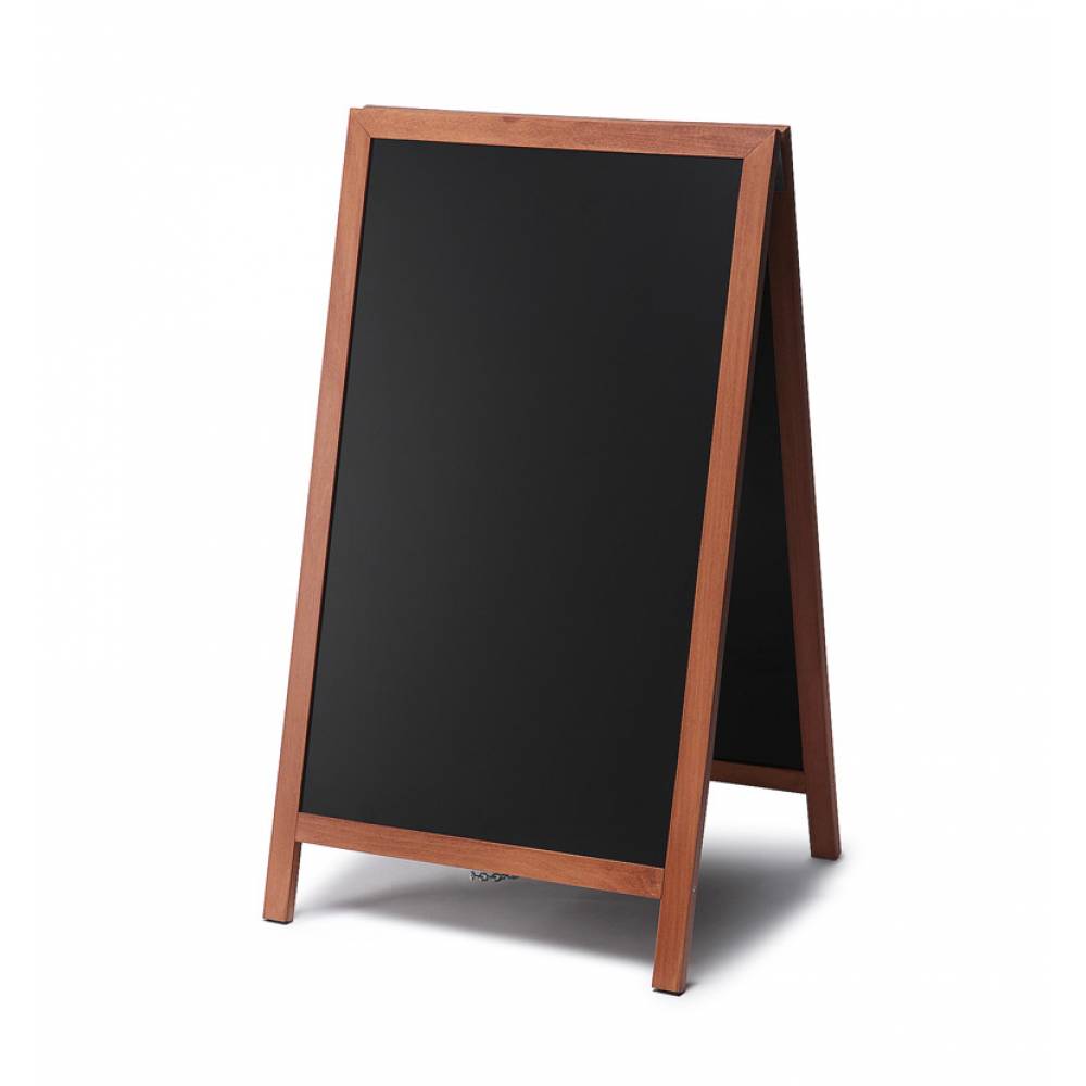 Dřevěné áčko s křídovou tabulí Barva rámu: Světle hnědá, Velikost / formát: 680 x 1200 mm