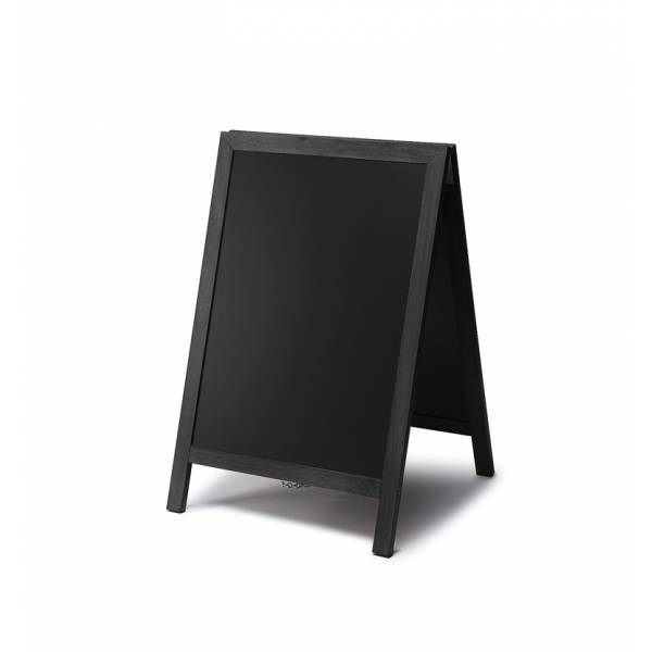 Fotografie Dřevěné áčko s křídovou tabulí Velikost / formát: 550 x 850 mm, Barva rámu: Černá