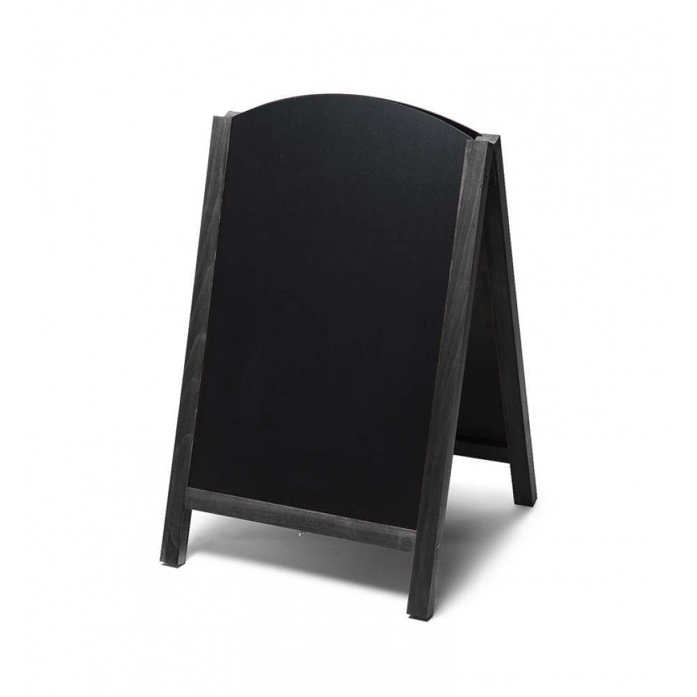 Fotografie Dřevěné áčko s vysouvací tabulí Velikost / formát: 550 x 850 mm, Barva rámu: Černá
