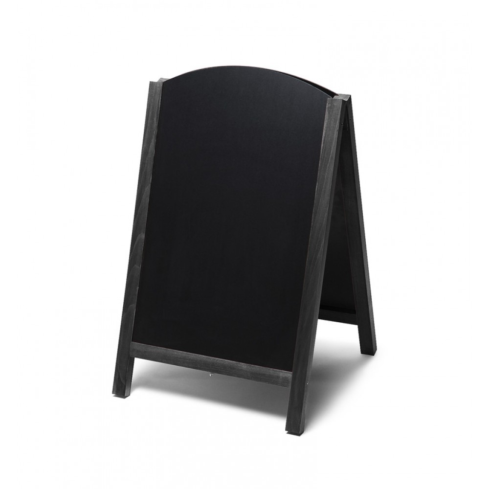 Dřevěné áčko s vysouvací tabulí Velikost / formát: 550 x 850 mm, Barva rámu: Černá
