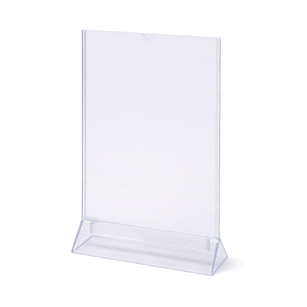 Stojánek plexi na letáky typu T - formát A4 na výšku - SCRITTO, 3 ks/bal Orientace: Na výšku, Velikost / formát: A4 (210 x 297 mm)