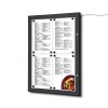 Černá MENU vitrina s LED osvětlením