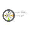 wirex instalacni kabel cat6 u utp pvc eca 305m box sedy