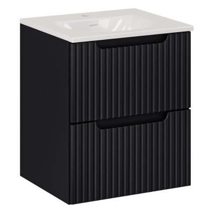 fürdőszobai szekrény mosdóval NOVA Black U50 1