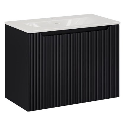 fürdőszobai szekrény mosdóval NOVA Black U80 2