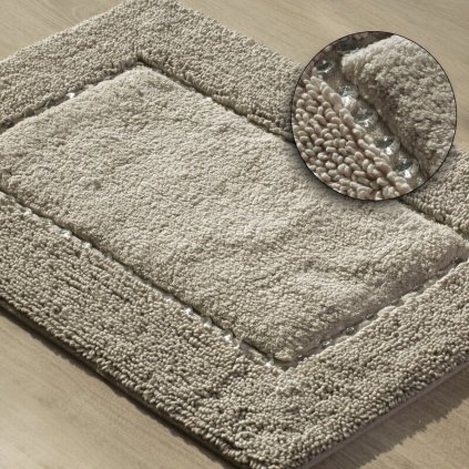 Fürdőszoba matt CHIC | sötét bézs 60 x 90 cm 0