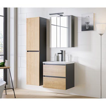 Fürdőszobagarnitúra MONAKO GREY OAK 60/1