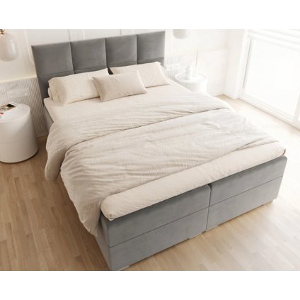 PORTLAND Boxspring franciaágy Paris 017 acél modern