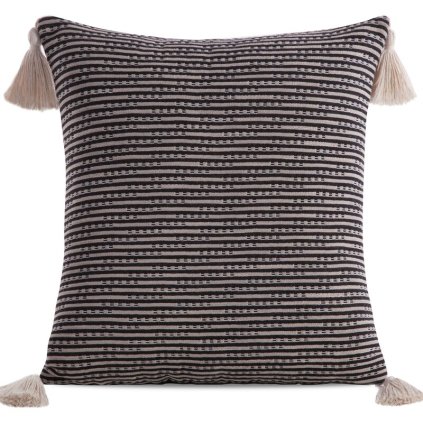 Párnahuzat BOHO 6 | fekete 45 x 45 cm 0