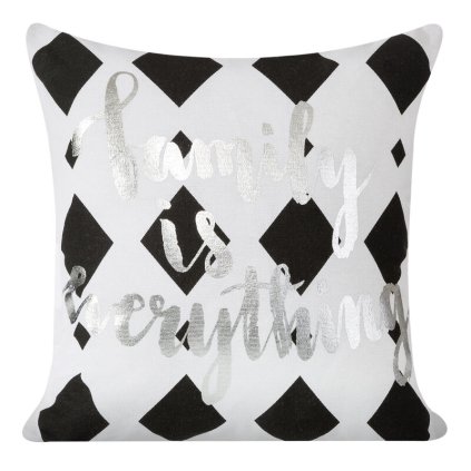 Párnahuzat ENOLA | fehér/fekete 40 x 40 cm 0