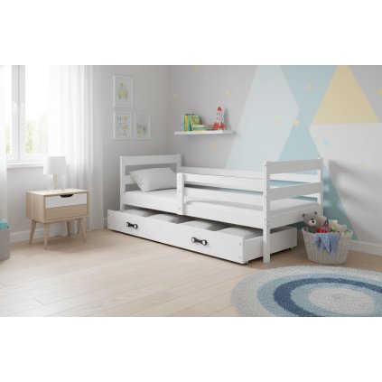 Gyermek egyszemélyes ágy ERYK | fehér KI9