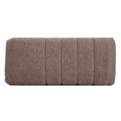 Fényes cérnával díszített DALI pamut törölköző, díszcsíkkal