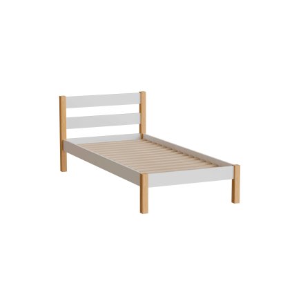 egyszemélyes ágy INCCA fehér fenyő és tölgy 90 x 200 cm
