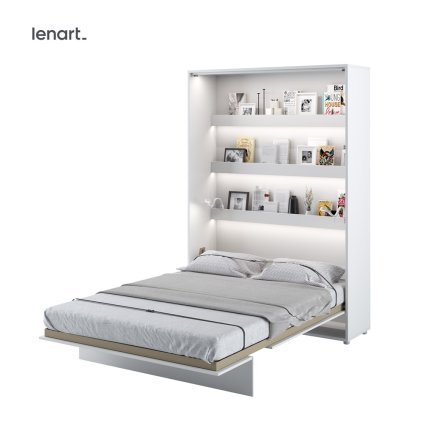 Összecsukható ágy Lenart BED CONCEPT BC 01 fehér fényű 140 x 200 cm