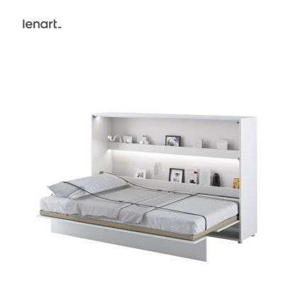 Összecsukható ágy Lenart BED CONCEPT BC 05 fehér fényű 120 x 200 cm