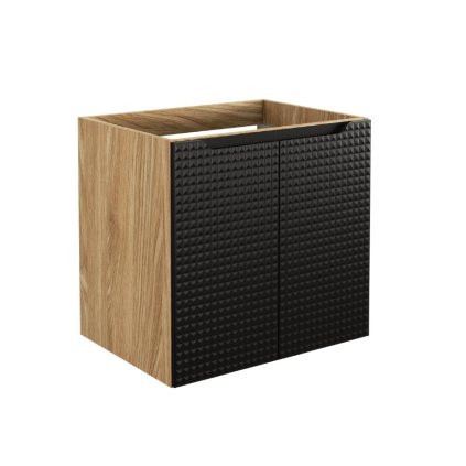 Mosdókagyló alatti szekrény LUXOR Fekete 82-60-2D | 60 cm ajtóval 0