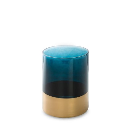 stílusos liliom arany türkiz gyertyatartó