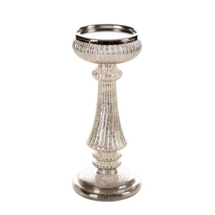 Gyertyatartó LED 11B | ezüst 11 x 25 cm 0