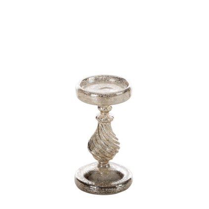 Gyertyatartó LED 12A | ezüst 10 x 20 cm 0