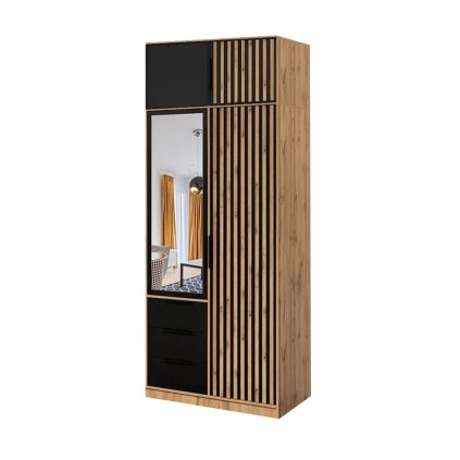 satnik szekrény bali lux d2 fekete
