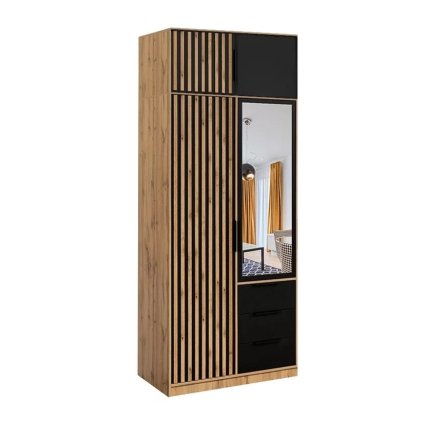 satnik szekrény bali lux d2 fekete