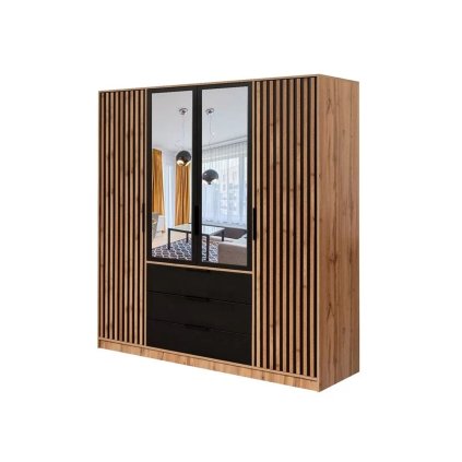 satnik szekrény bali lux d4 fekete