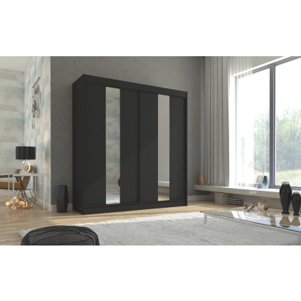 Szekrény BALTON Black 200 barna kivitelben