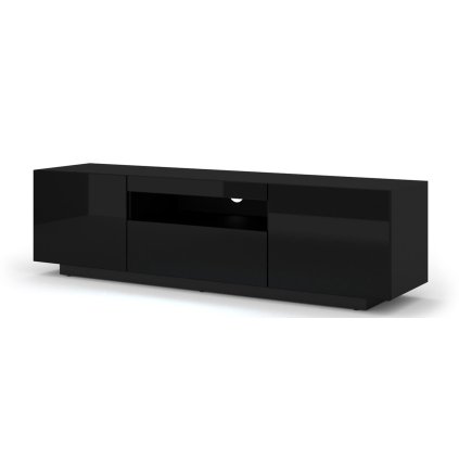 TV asztal aura 150 fekete fényes