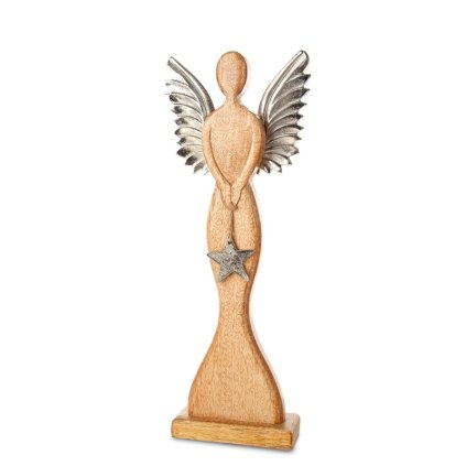 Karácsonyi dekoráció ANJEL 134B | barna 19 x 7 x 47 cm 0