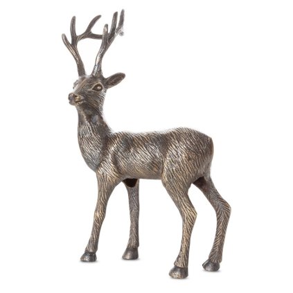 Karácsonyi dekoráció DEER 165A | szürke/arany 22 x 9 x 42 cm 0
