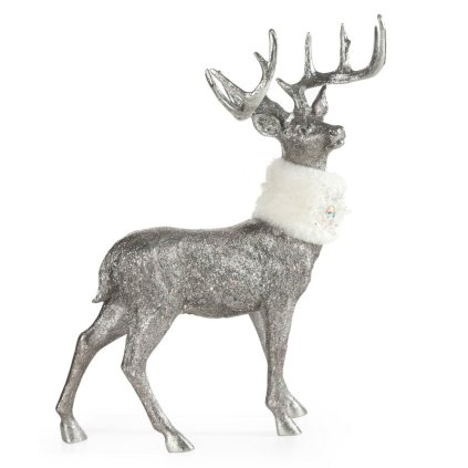 Karácsonyi dekoráció DEER 184 | ezüst 36 x 12 x 52 cm 0