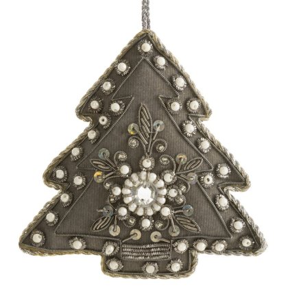 Karácsonyi dekoráció FA 19 | üveg ezüst 5 x 9 cm 0