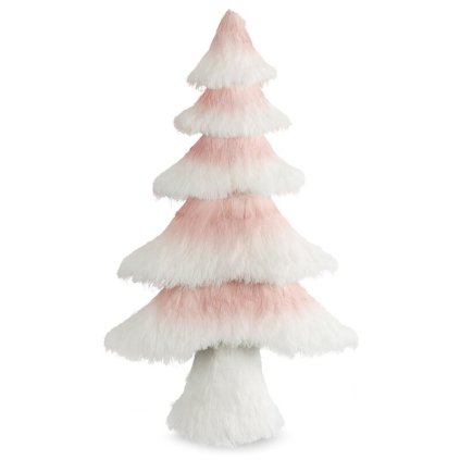 Karácsonyi dekoráció FA 7 | fehér/rózsaszín 15 x 12 x 40 cm 0