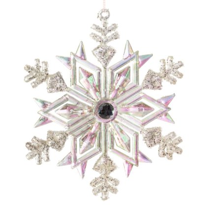 Karácsonyi dekoráció FLAKE 196 | ezüst 15 x 2 cm 0