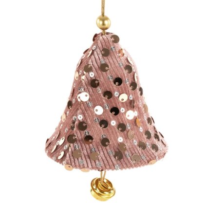 Karácsonyi dekoráció HARANG 318B | rózsaszín 8 x 12 cm 0