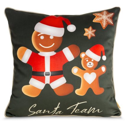 Karácsonyi párnahuzat GINGER 03 | zöld/piros 60 x 60 cm 0
