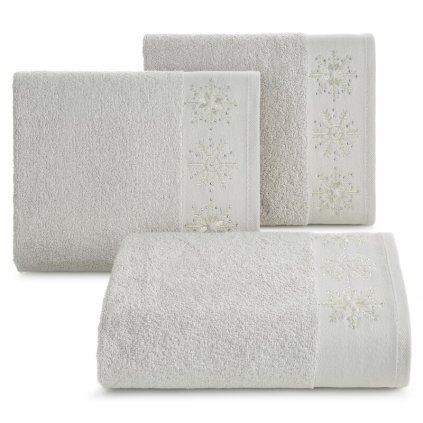 Karácsonyi törölköző JOY 03 | ezüst 70 x 140 cm 0