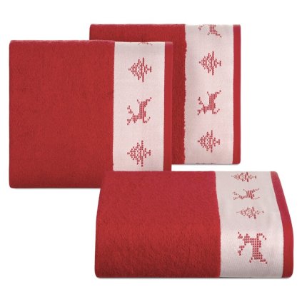 Karácsonyi törölköző NOEL 02 | piros 70 x 140 cm 0